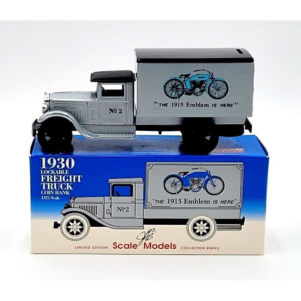 ERTL 1930 Lockable Freight Truck Coin Bank "The 1915‎ Emblem is Here" Rare - Picture 3 of 5